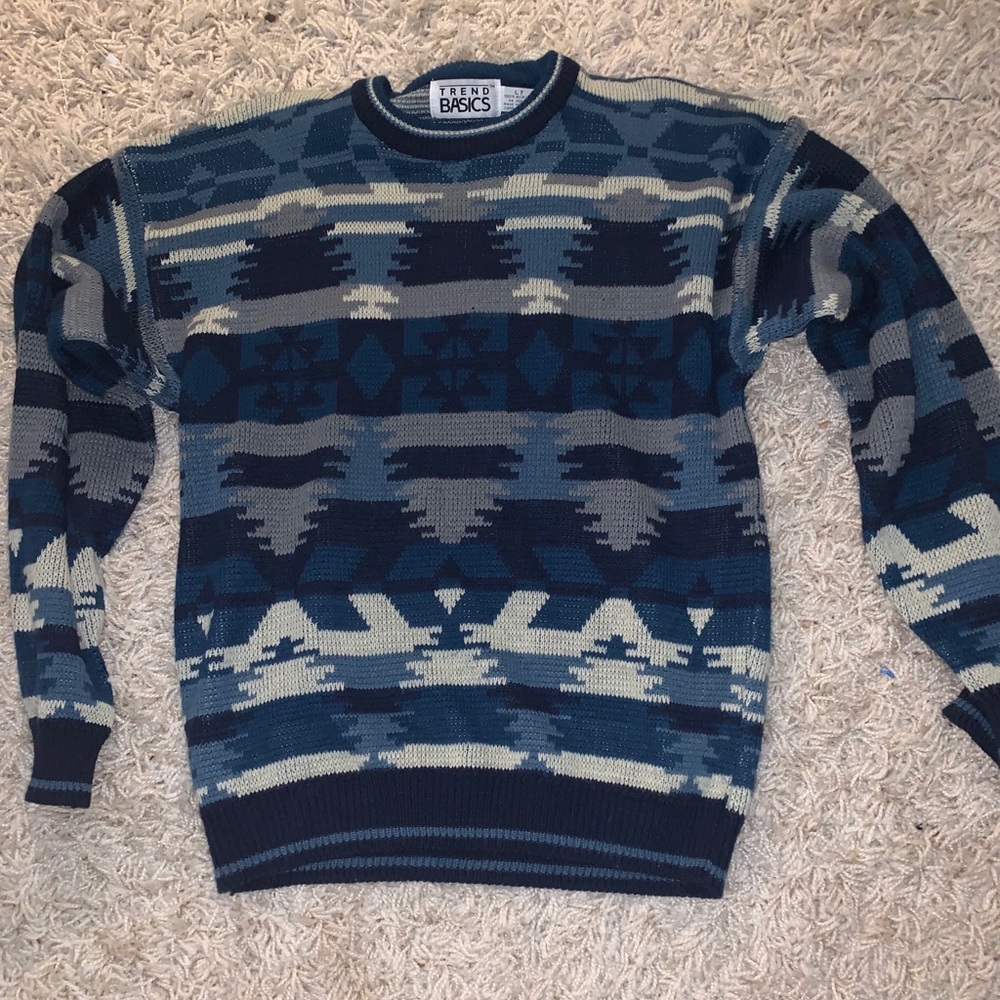 Oversized blue sweater